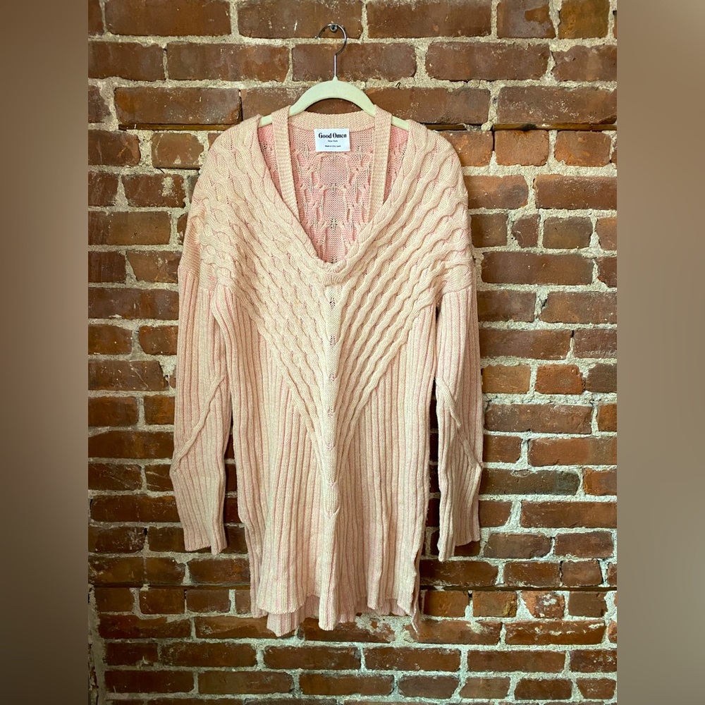 Good Omen merino/cotton sweater tunic/dress. Size S